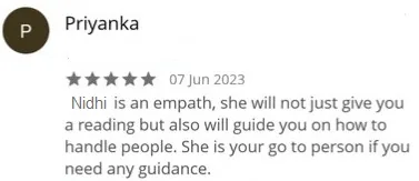 Google review for GH Counseling and Meditation