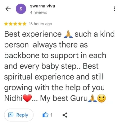Google review for GH Counseling and Meditation